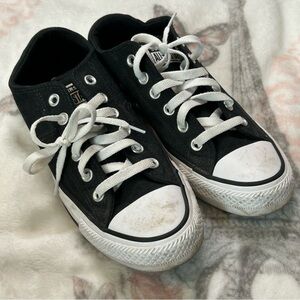Converse Black and White Low-Top Canvas Sneakers